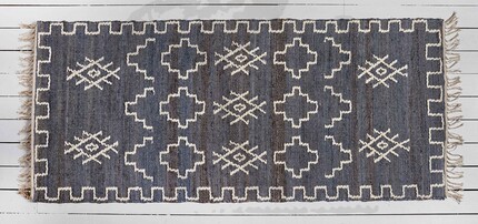 Тканая ковровая дорожка из джута, шерсти и хлопка, 70x160